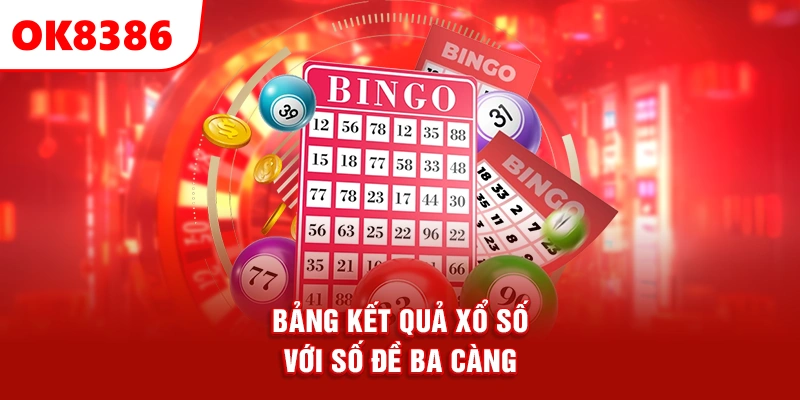 bảng kết quả xổ số với số đề ba càng