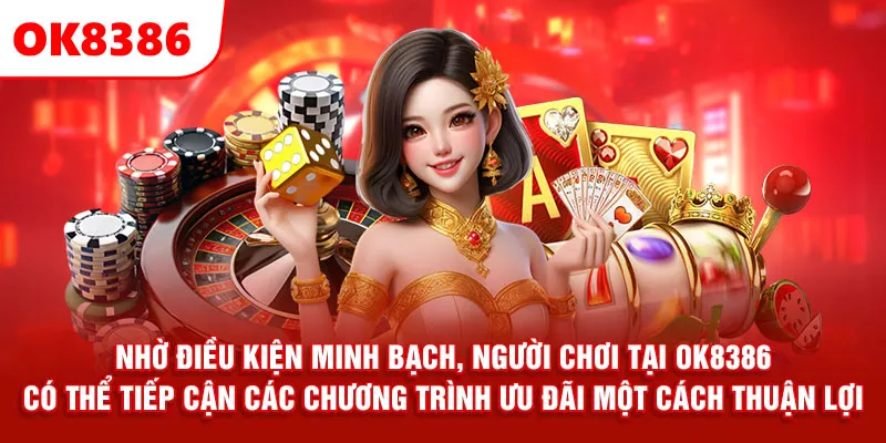 Nhờ điều kiện minh bạch, người chơi tại OK8386 có thể tiếp cận các chương trình ưu đãi một cách thuận lợi.